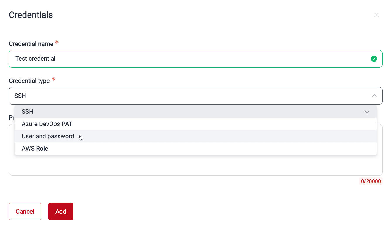 Use user and password on the Fluid Attacks platform