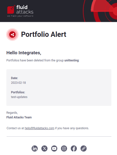 Enable the portfolio updates notification on the Fluid Attacks platform