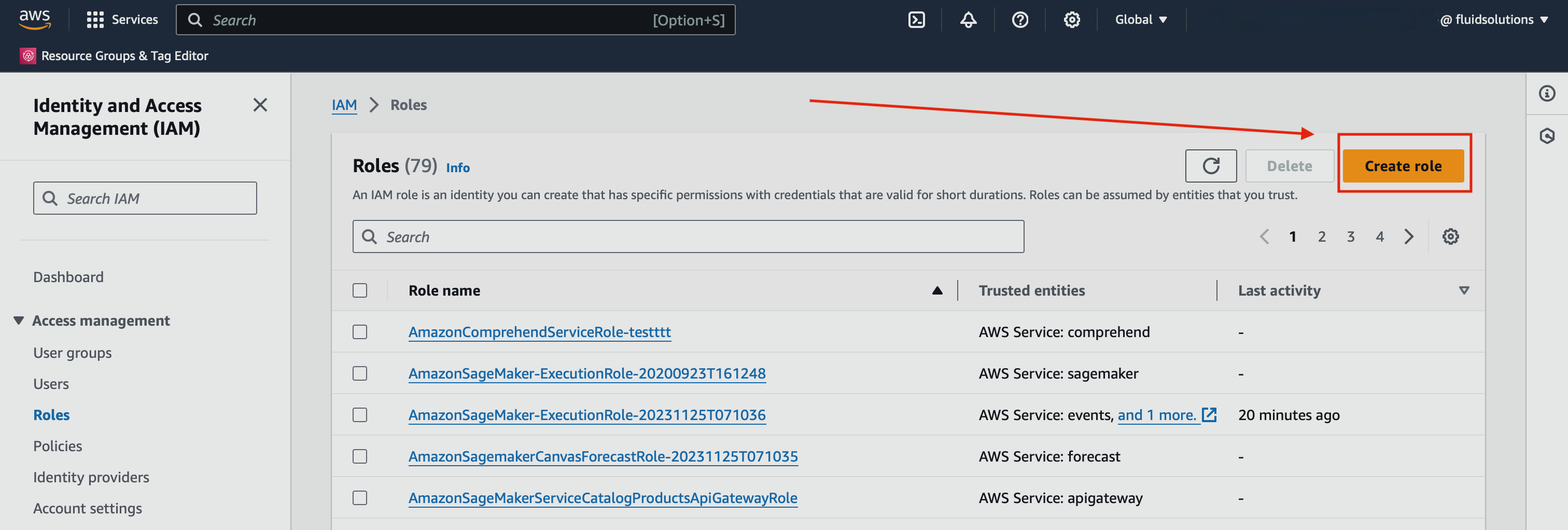 Create IAM role for integration with Fluid Attacks platform