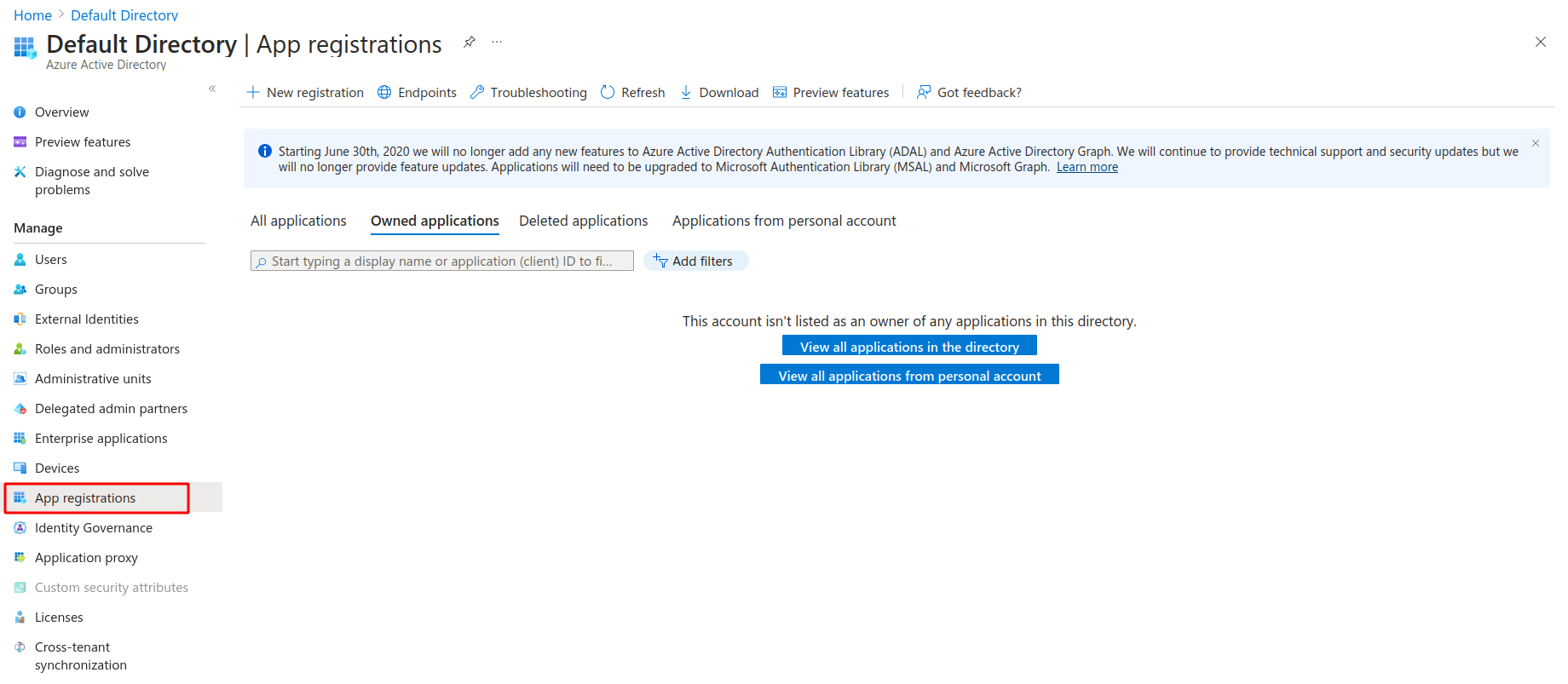 Find app registrations on Azure for Fluid Attacks CSPM