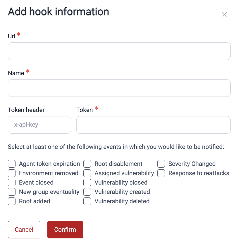 Configure a webhook on the Fluid Attacks platform