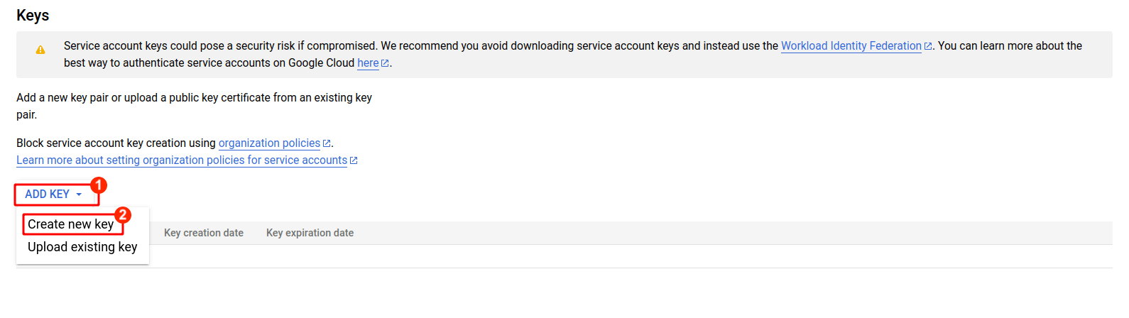 Add key to account for the Fluid Attacks GCP integration