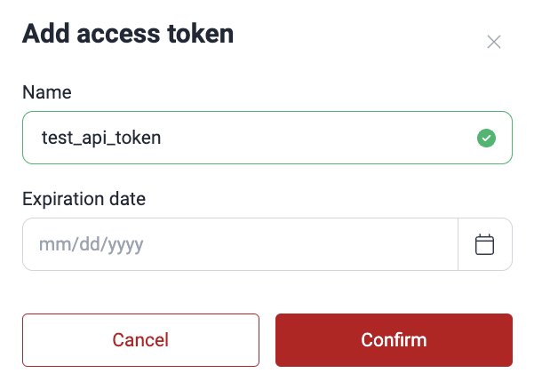 Generate API token on the Fluid Attacks platform
