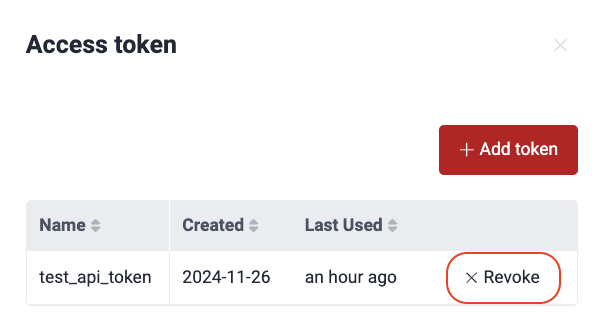 Revoke API token on the Fluid Attacks platform