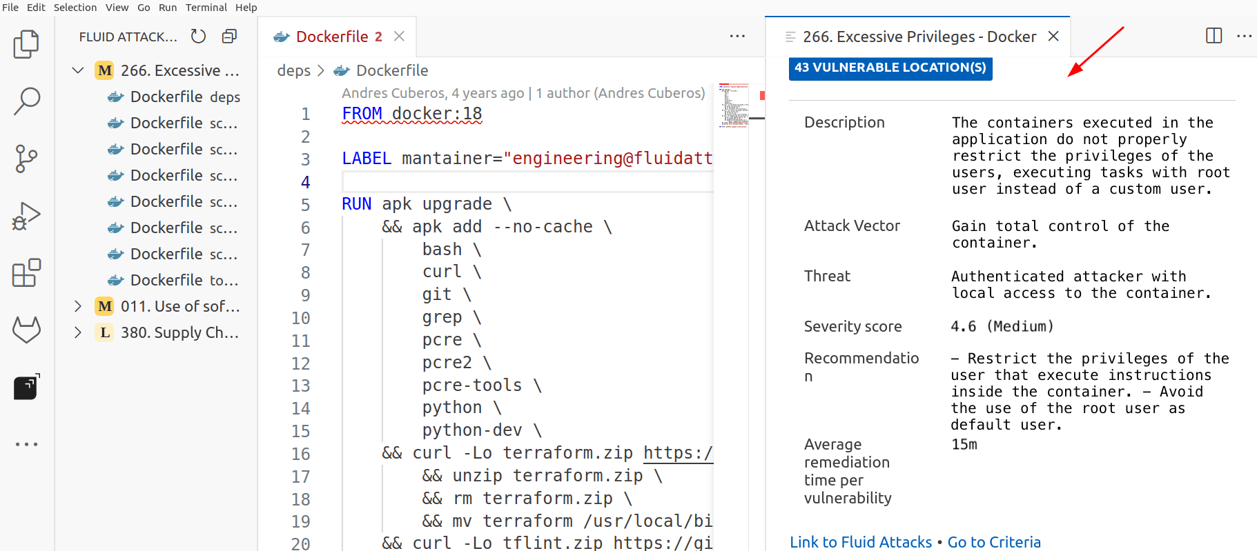 View finding description in the Fluid Attacks VS Code extension