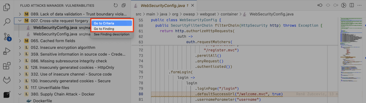 Follow external links in the Fluid Attacks VS Code extension