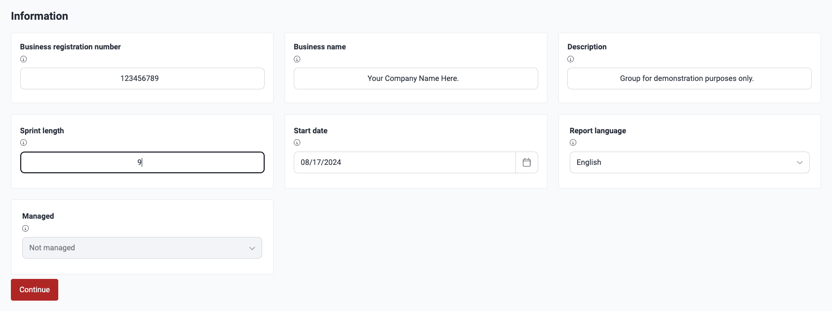 Change group information on the Fluid Attacks platform