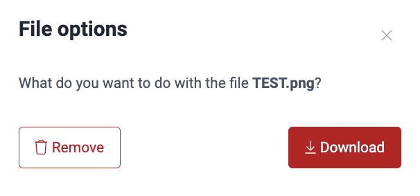 Download or remove a file on the Fluid Attacks platform