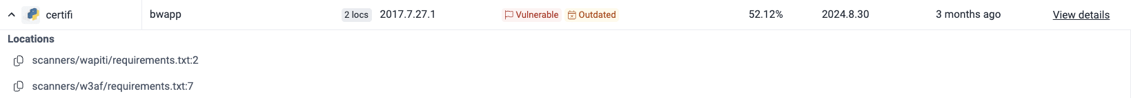 Know dependencies location on the Fluid Attacks platform
