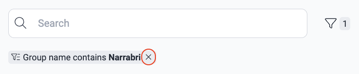 Clear filters in group table on the Fluid Attacks platform