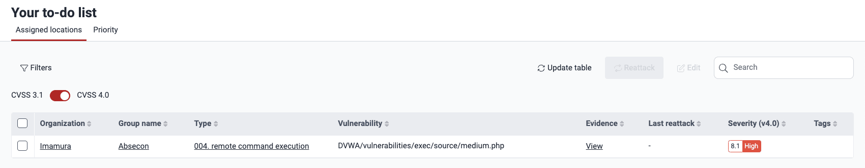 View pending tasks on the Fluid Attacks platform