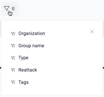 Filter the To do table on the Fluid Attacks platform