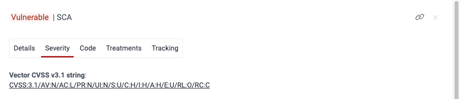 See vector string in the Fluid Attacks platform