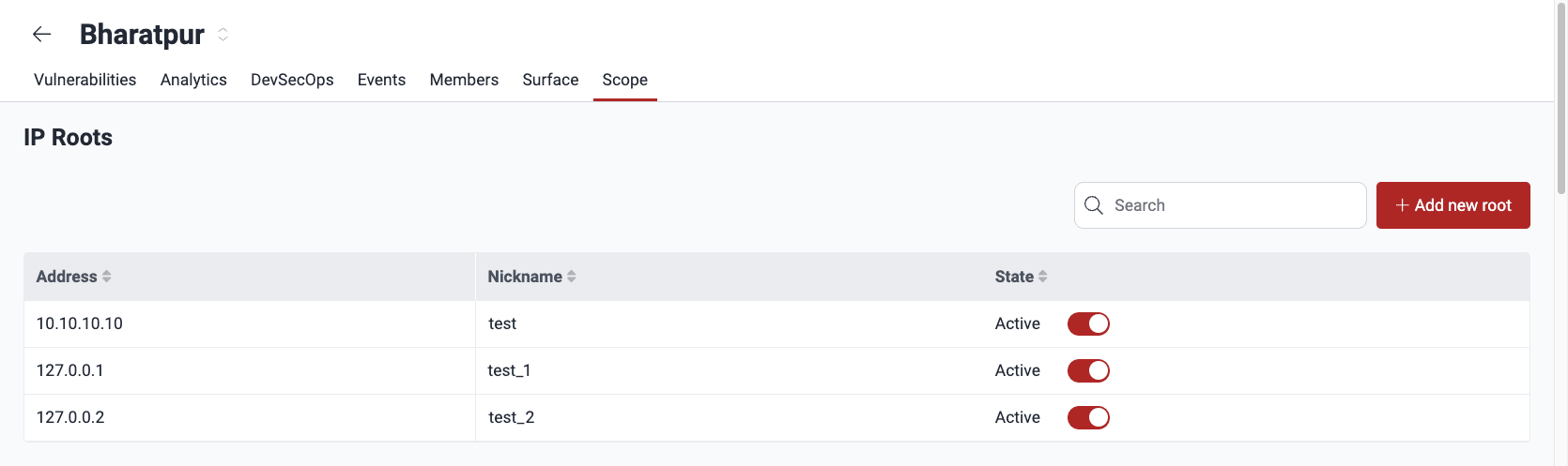 View IP addresses on evaluation in the Fluid Attacks platform