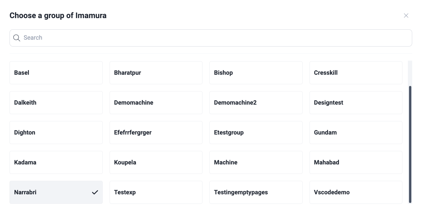Switch between groups on the Fluid Attacks platform