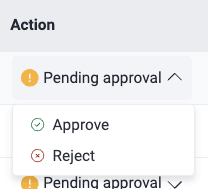 Approve and reject acceptance requests on the Fluid Attacks platform