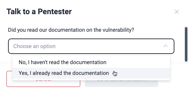 Declare you have read before talking to a Fluid Attacks ethical hacker
