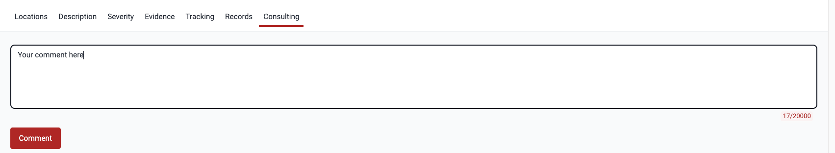 Publish a comment on a vulnerability on the Fluid Attacks platform