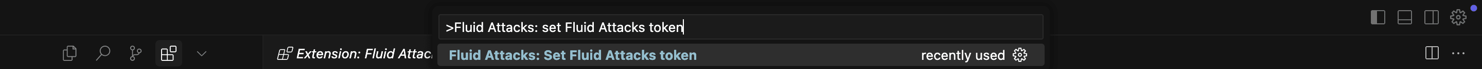 Find Fluid Attacks token option on Cursor