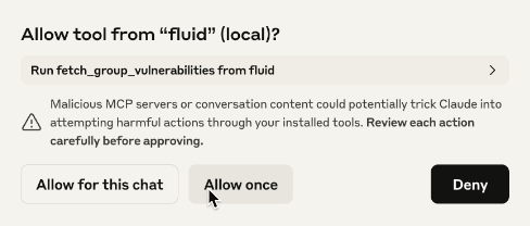 Allow the Fluid Attacks tools on Claude