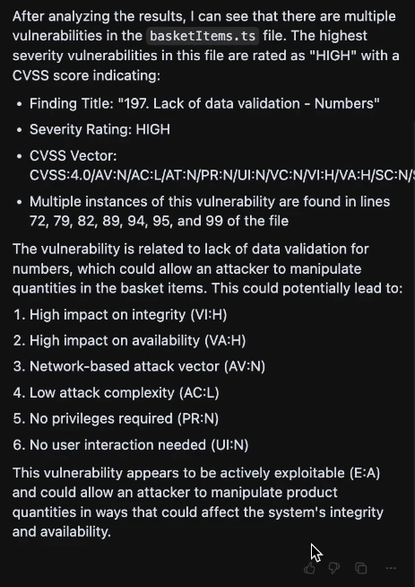 Query Cursor about findings by Fluid Attacks