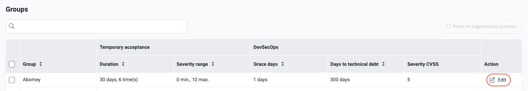 Manage group policies on the Fluid Attacks platform