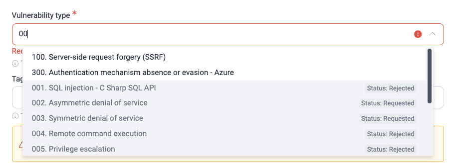 See unavailable request on the Fluid Attacks platform