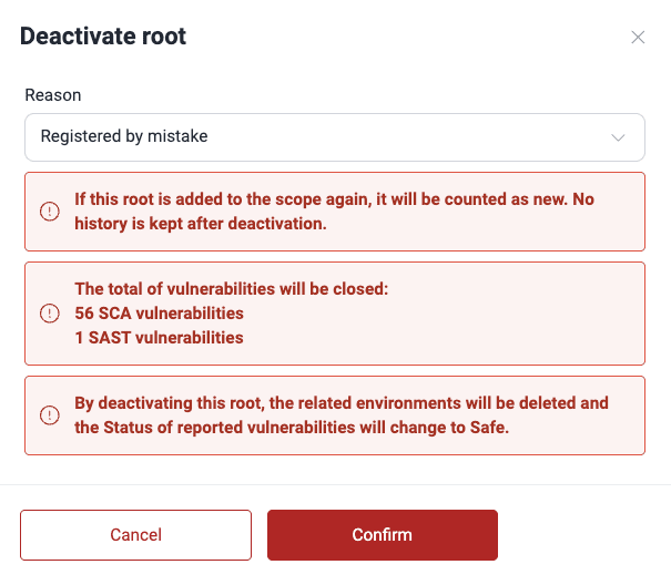 Remove repository added by mistake on the Fluid Attacks platform