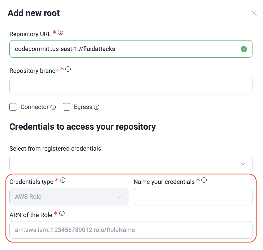 Use AWS IAM role on the Fluid Attacks platform