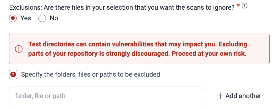 Exclude subpaths from testing on the Fluid Attacks platform