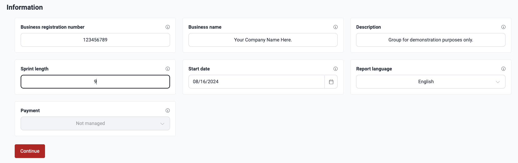 Change group information on the Fluid Attacks platform