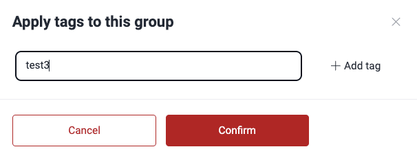 Add tags to a group on the Fluid Attacks platform