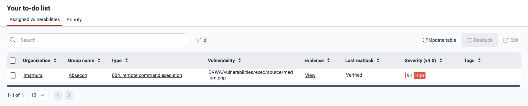View pending tasks on the Fluid Attacks platform