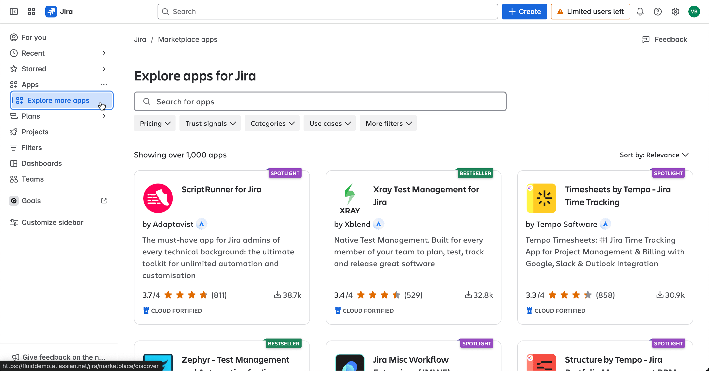 Find the Explore more apps option on Jira