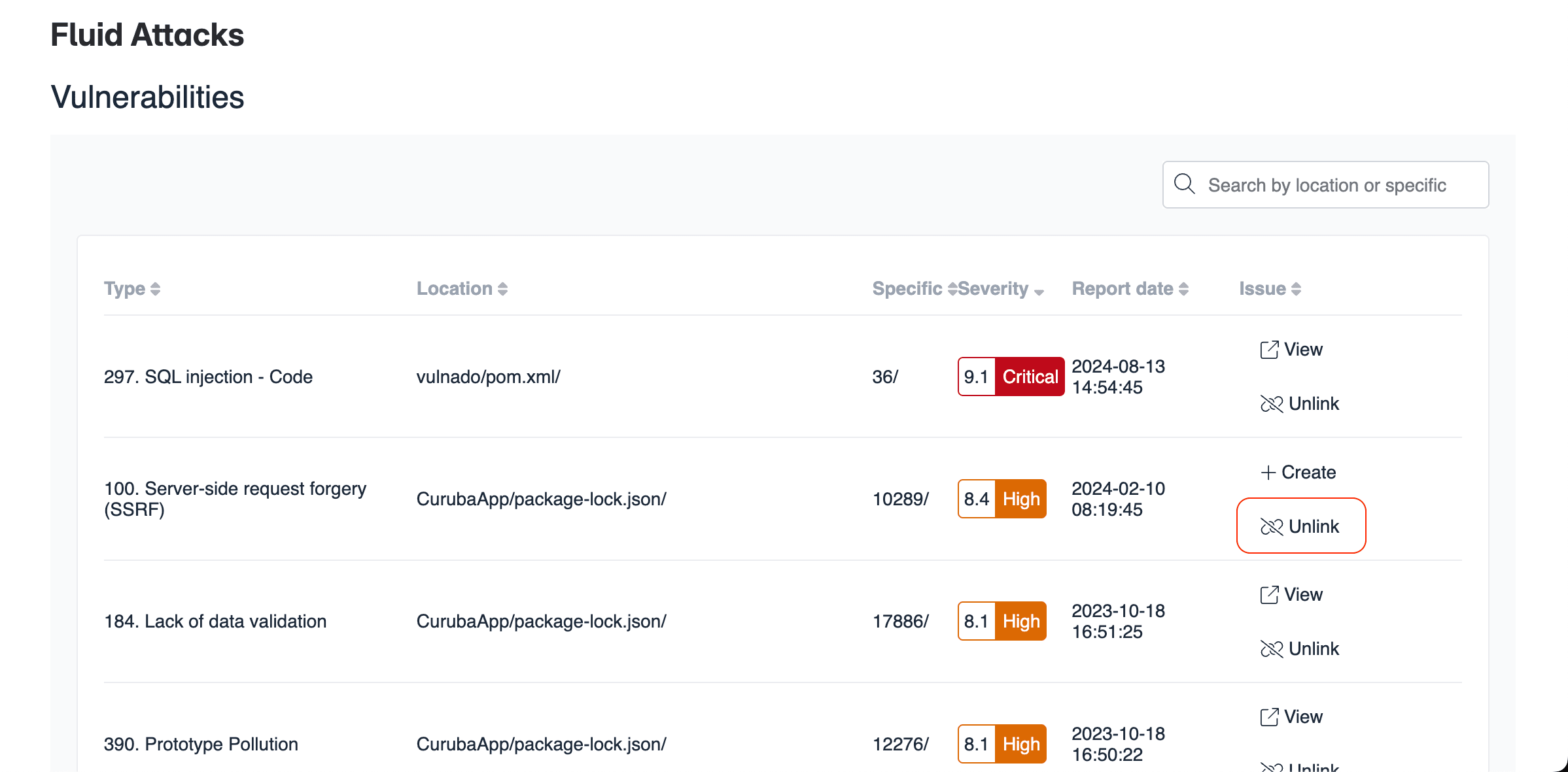 Unlink vulnerability found by Fluid Attacks from Jira issue