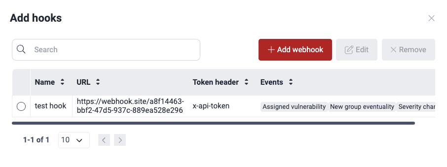 Add webhook for Jira on the Fluid Attacks platform