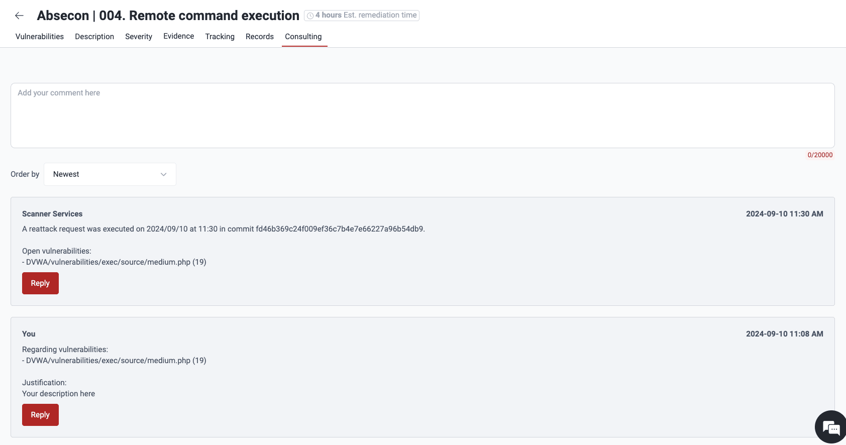 Comment on a type of vulnerability on the Fluid Attacks platform