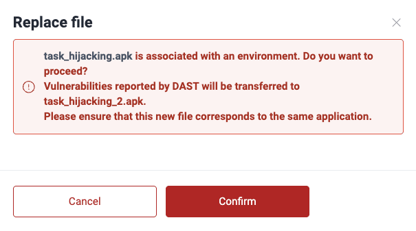 Confirm file update on the Fluid Attacks platform