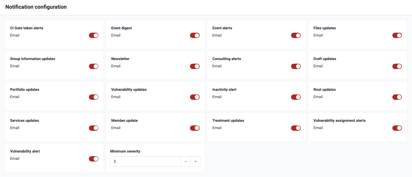 Manage notifications on the Fluid Attacks platform