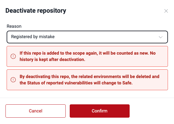 Remove repository added by mistake on the Fluid Attacks platform