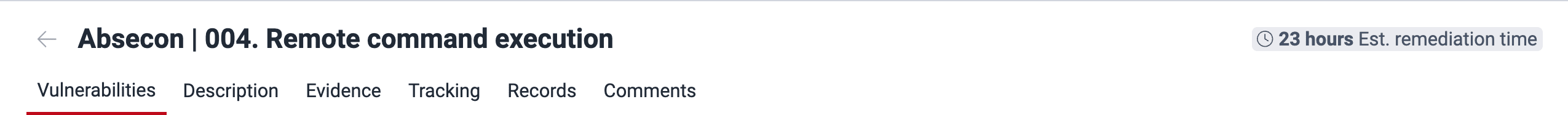 Understand the vulnerability header on the Fluid Attacks platform