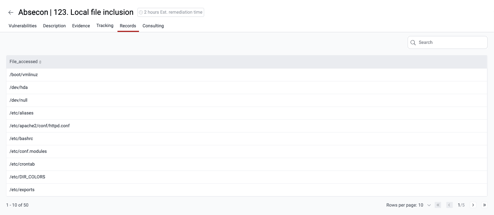 See affected records on the Fluid Attacks platform