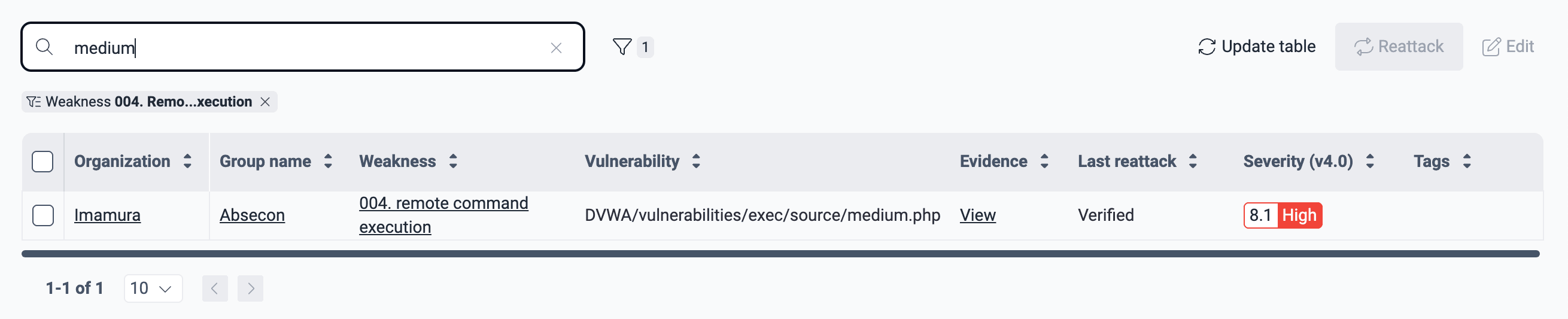 Search the to do list on the Fluid Attacks platform