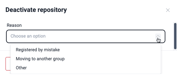 Explain repo deactivation on the Fluid Attacks platform