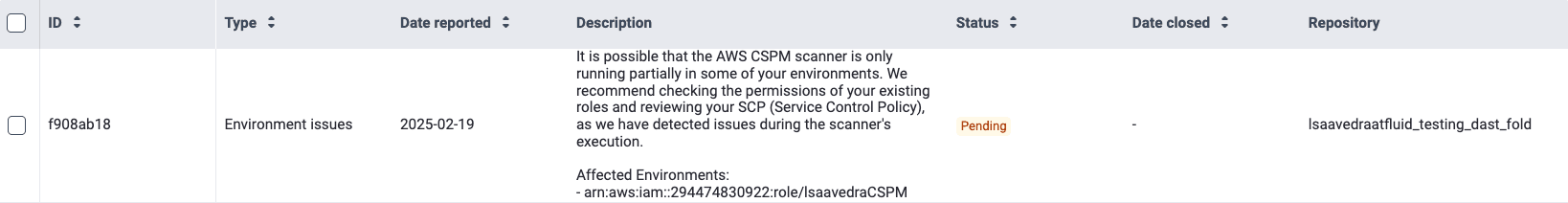 View pending events on the Fluid Attacks platform