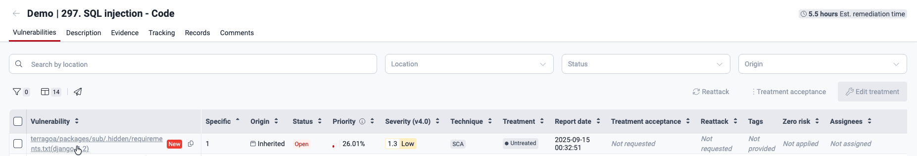 Choose package to upgrade on the Fluid Attacks platform