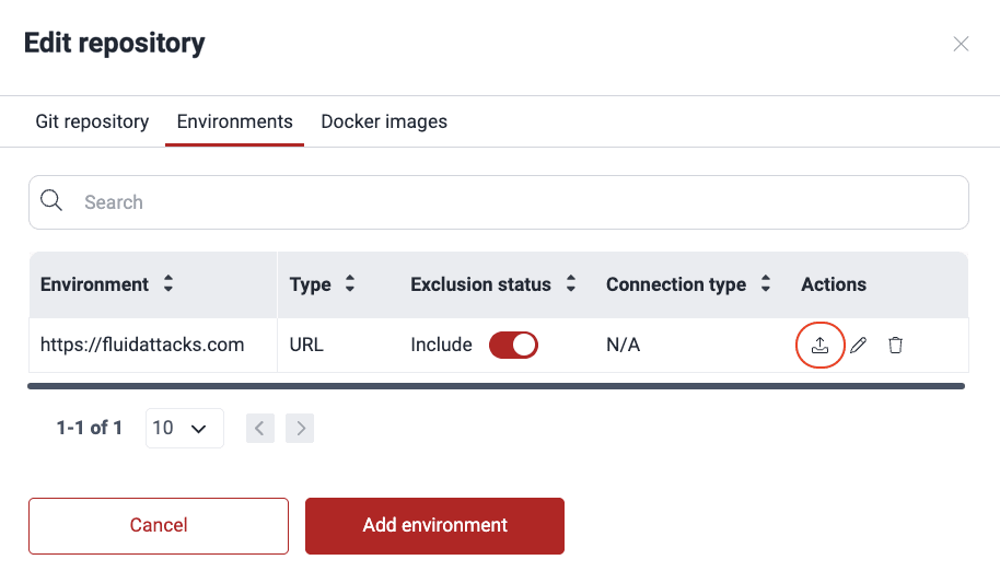 Move environment on the Fluid Attacks platform