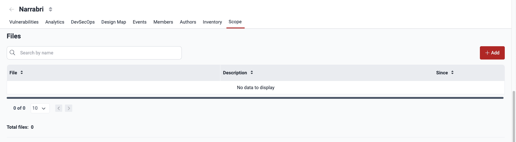 View files section on the Fluid Attacks platform