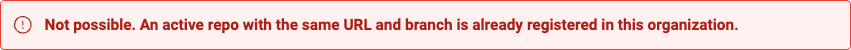Register URL and branch only once on the Fluid Attacks platform