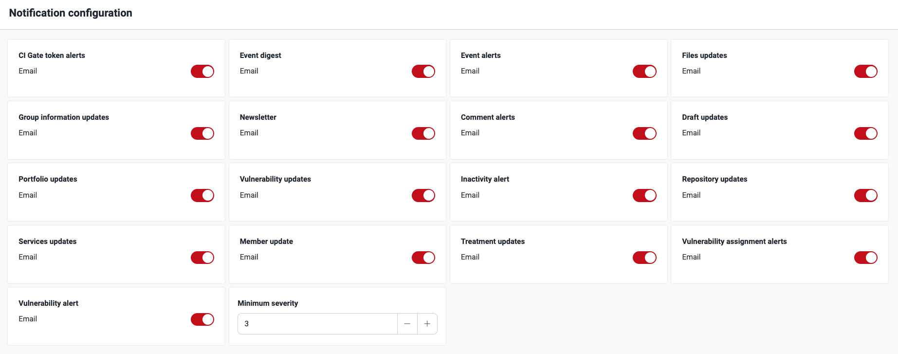 Access the Notifications section on the Fluid Attacks platform